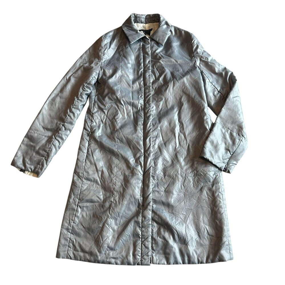 Zara Basic Zip-Down Jacket Coat Dark Grey Casual … - image 1